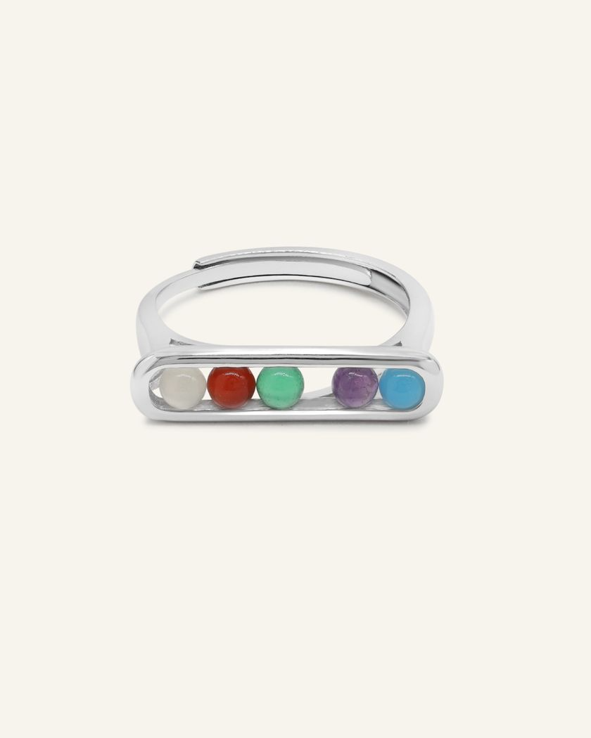 Candy Bar Ring Silver