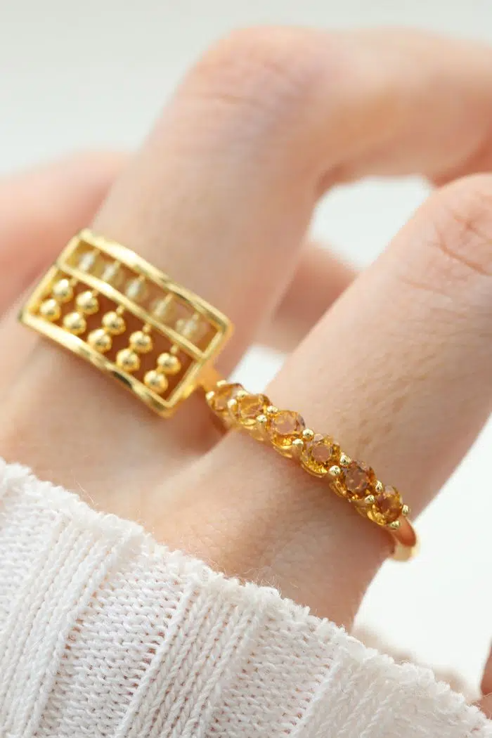Citrine Half Eternity Band Model