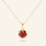Classic One Carat Moissanite Necklace Red Yellow Gold
