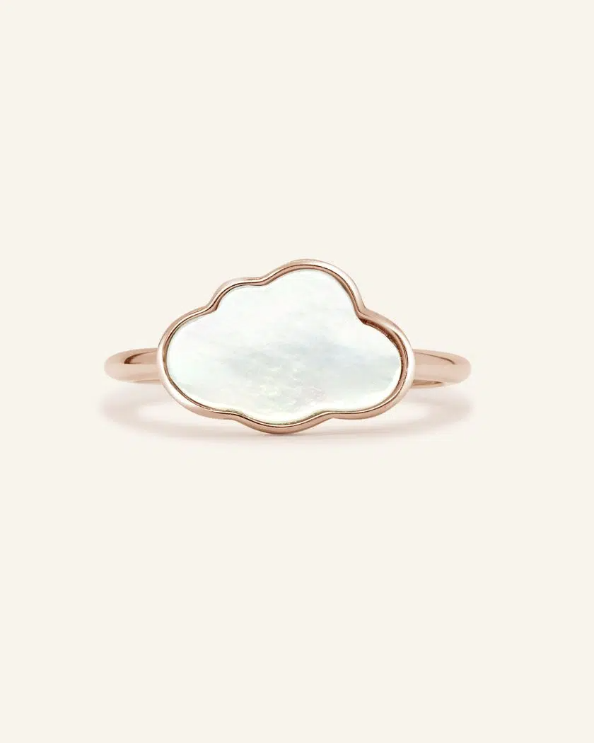 Cloud MOP Ring Rose Gold