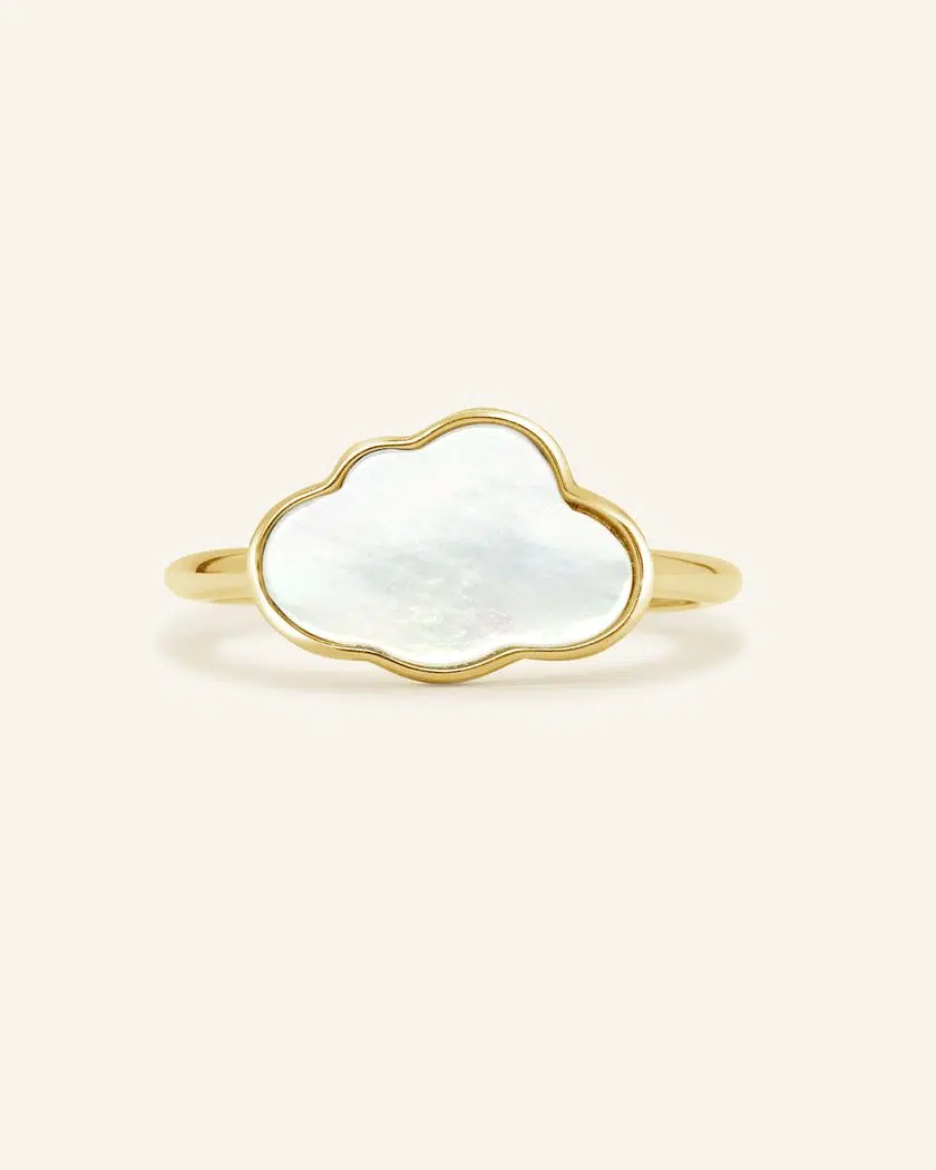 Cloud MOP Ring Yellow Gold