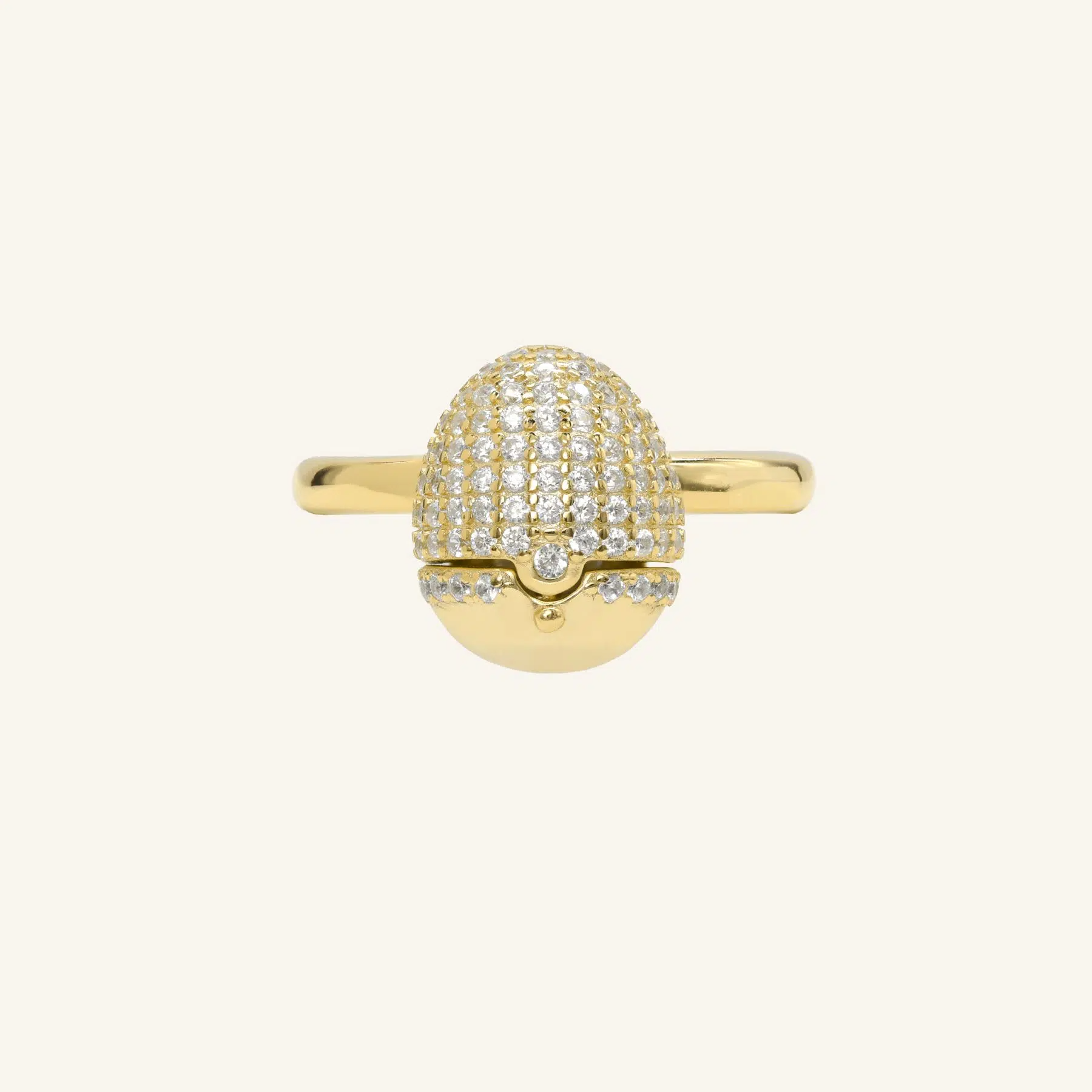 Dragon Egg Ring Closed Yellow Gold1