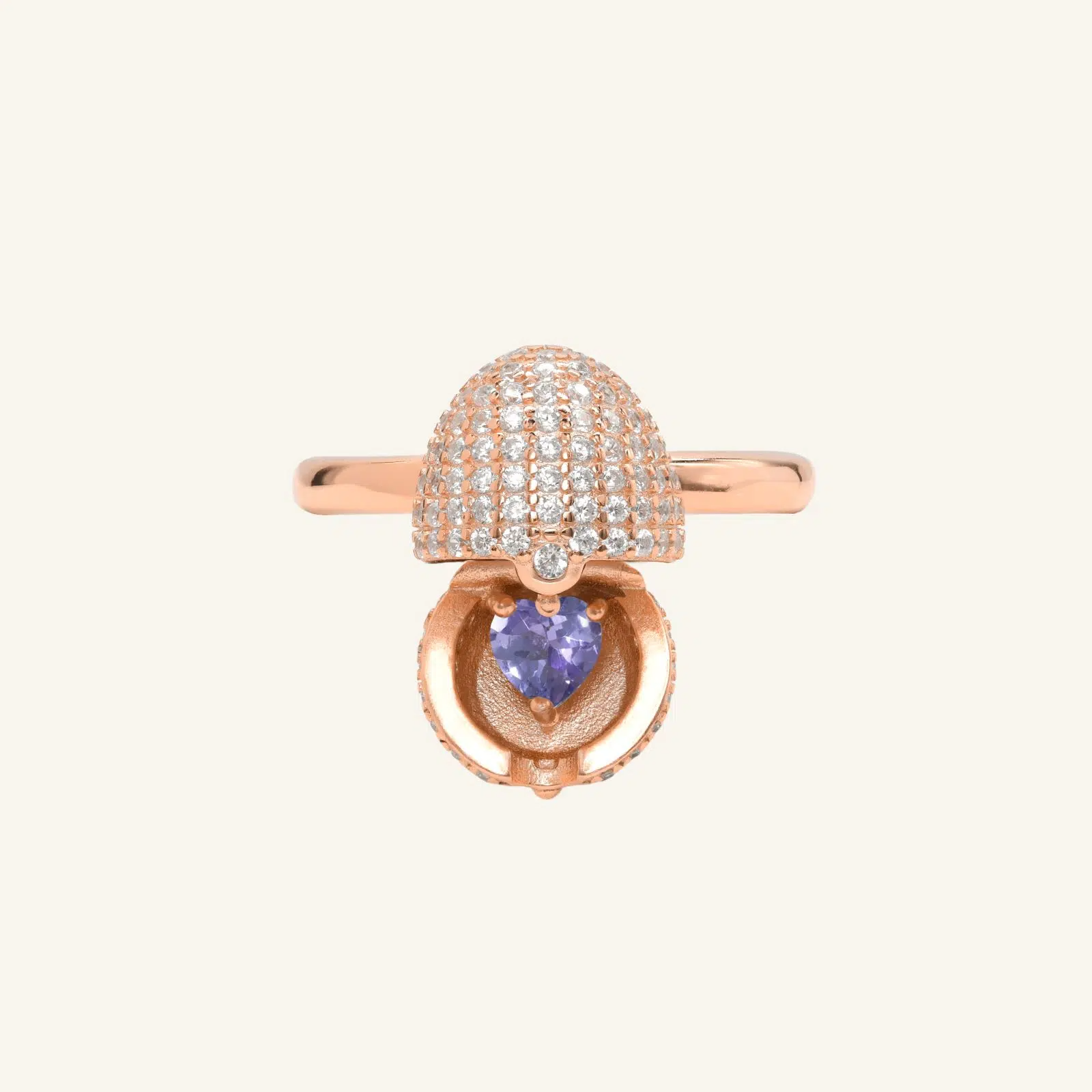 Dragon Egg Ring Tanzanite Rose Gold
