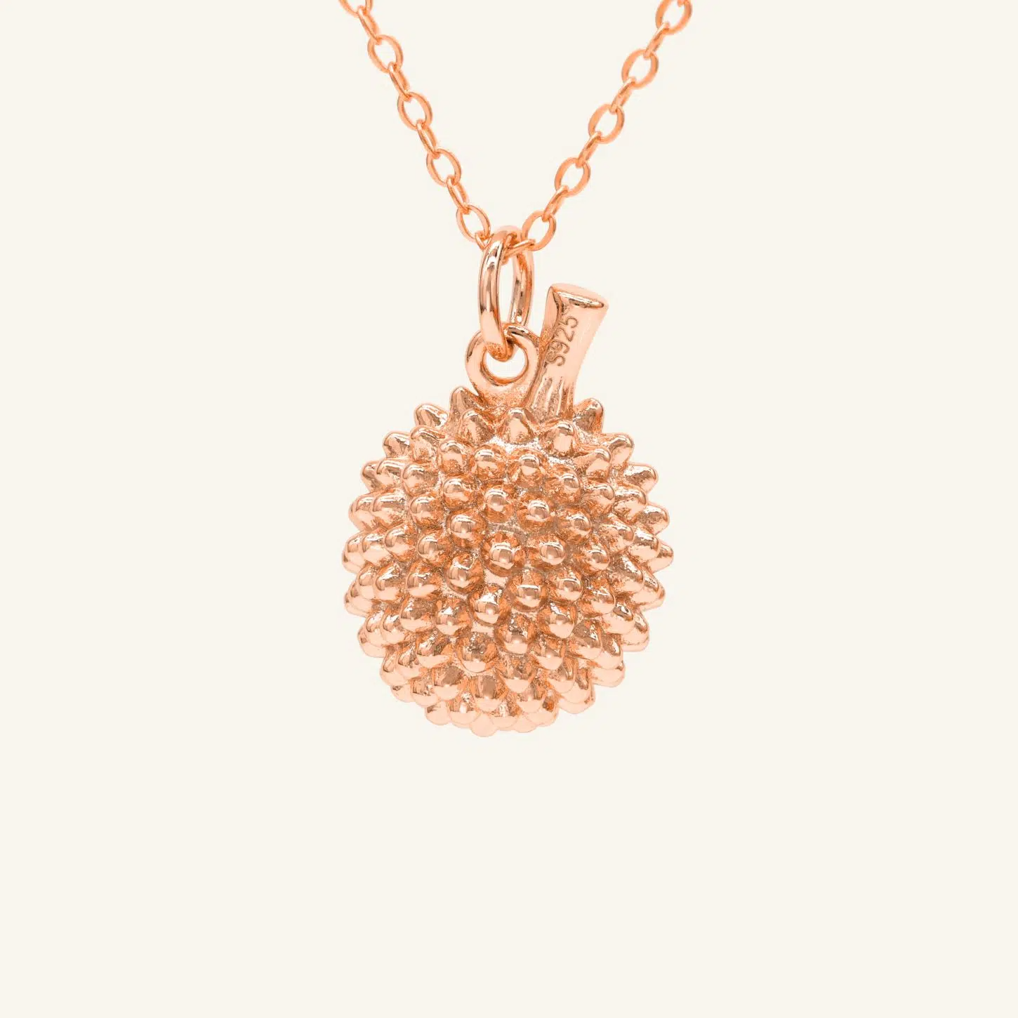Durian Citrine Necklace Rose Gold Back