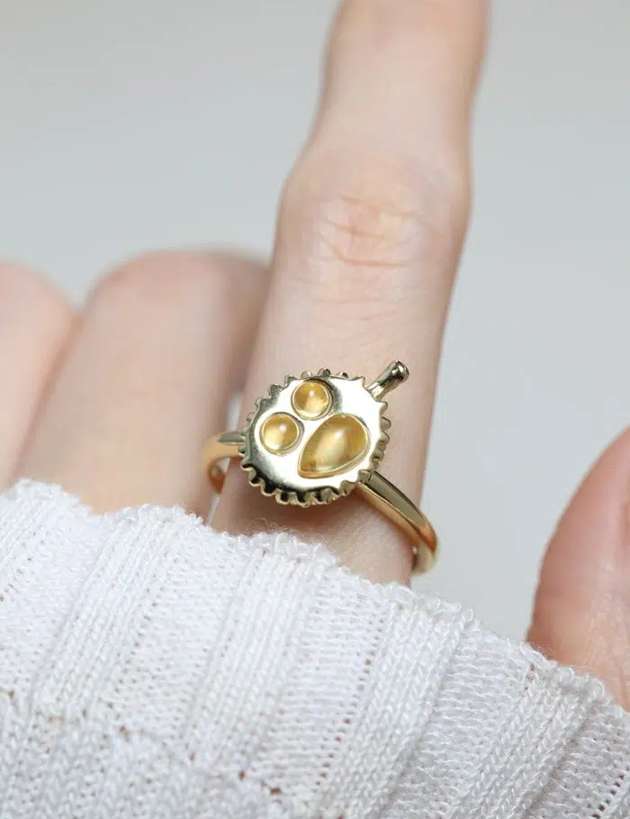 Durian Citrine Ring Model