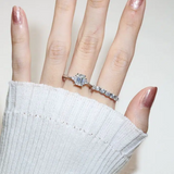 Emerald Cut Moissanite Ring Model