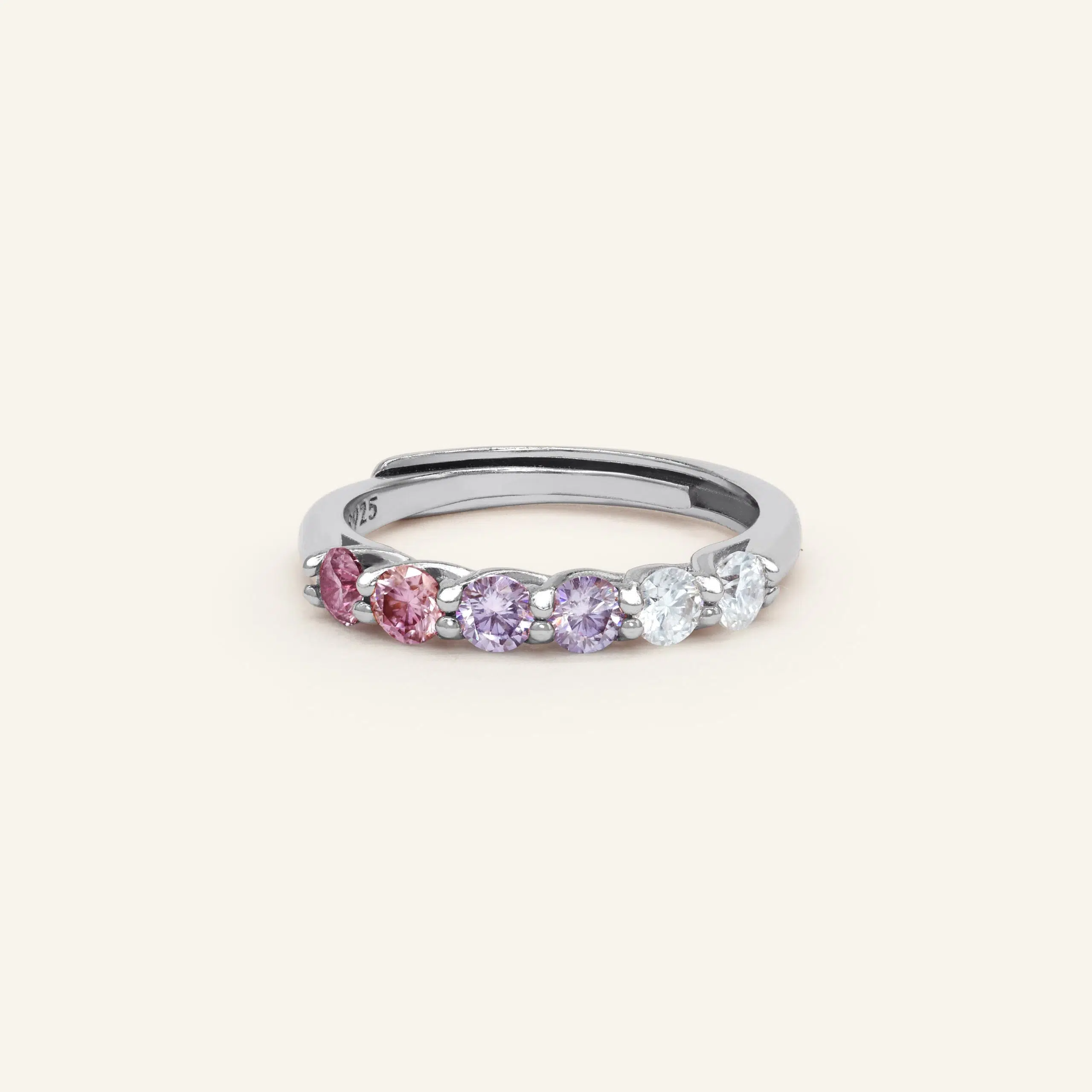 Entwine Eternity Band by ElateCotton Candy Silver scaled