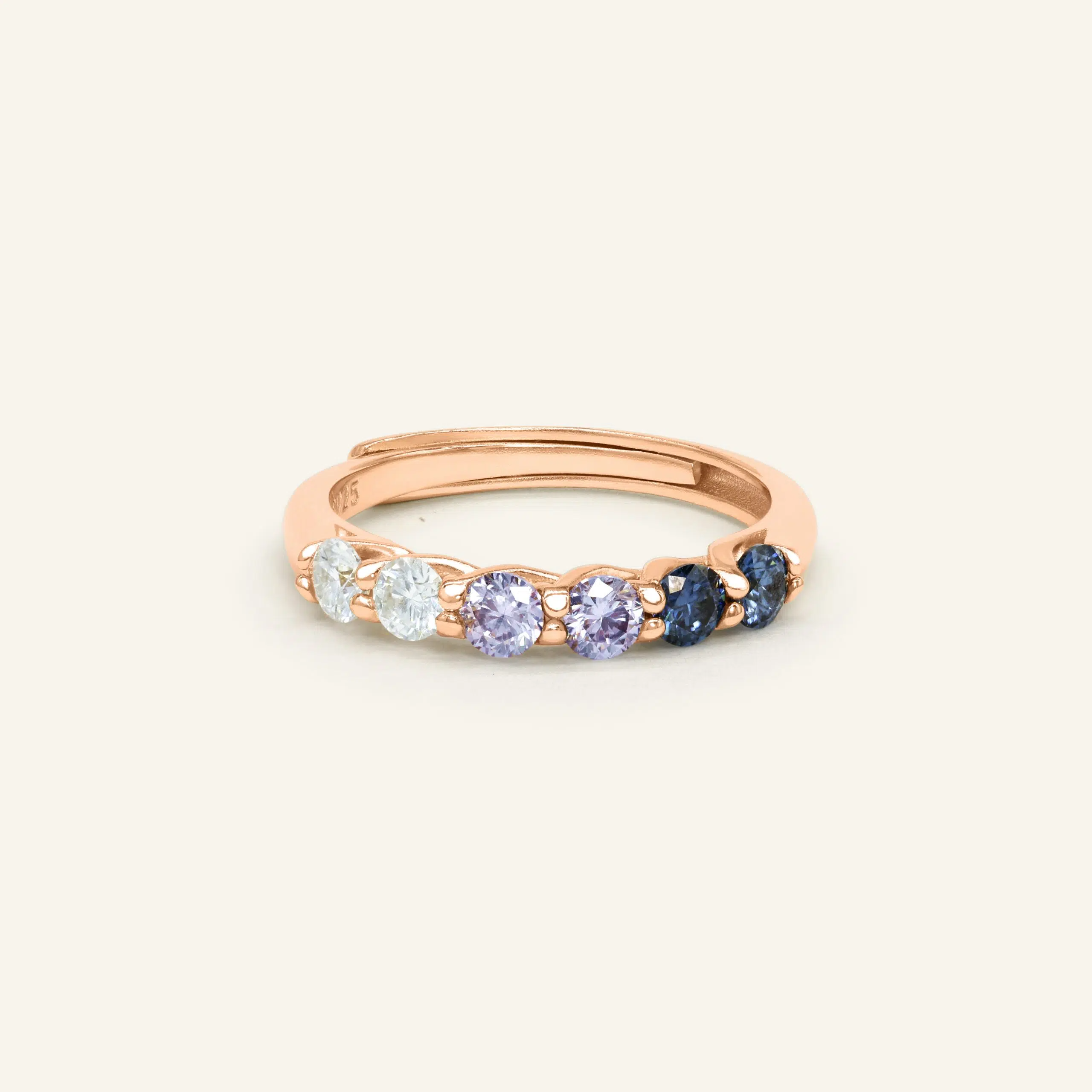 Entwine Eternity Band by ElateLavender Fields Rose Gold Vermeil scaled