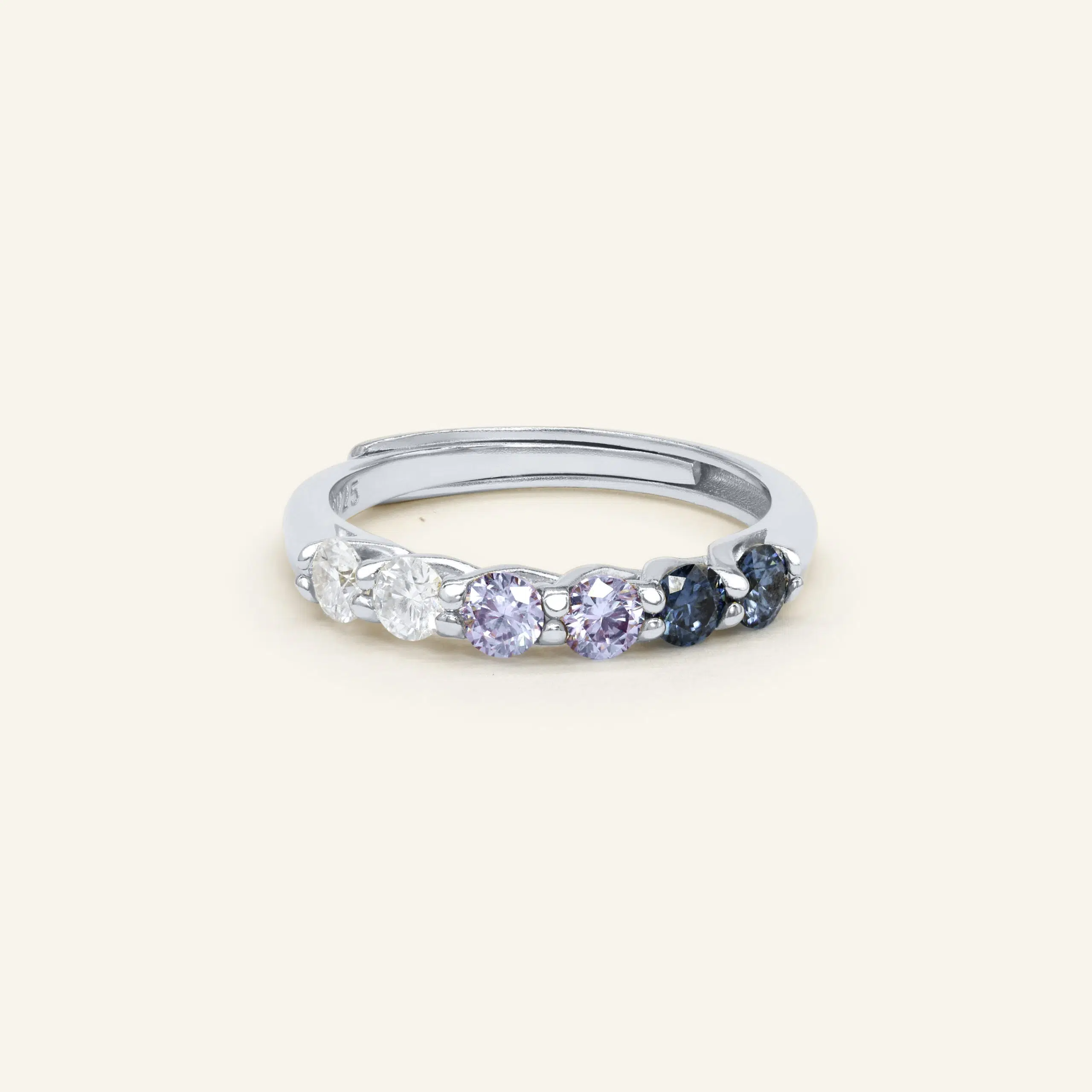 Entwine Eternity Band by ElateLavender Fields Silver scaled