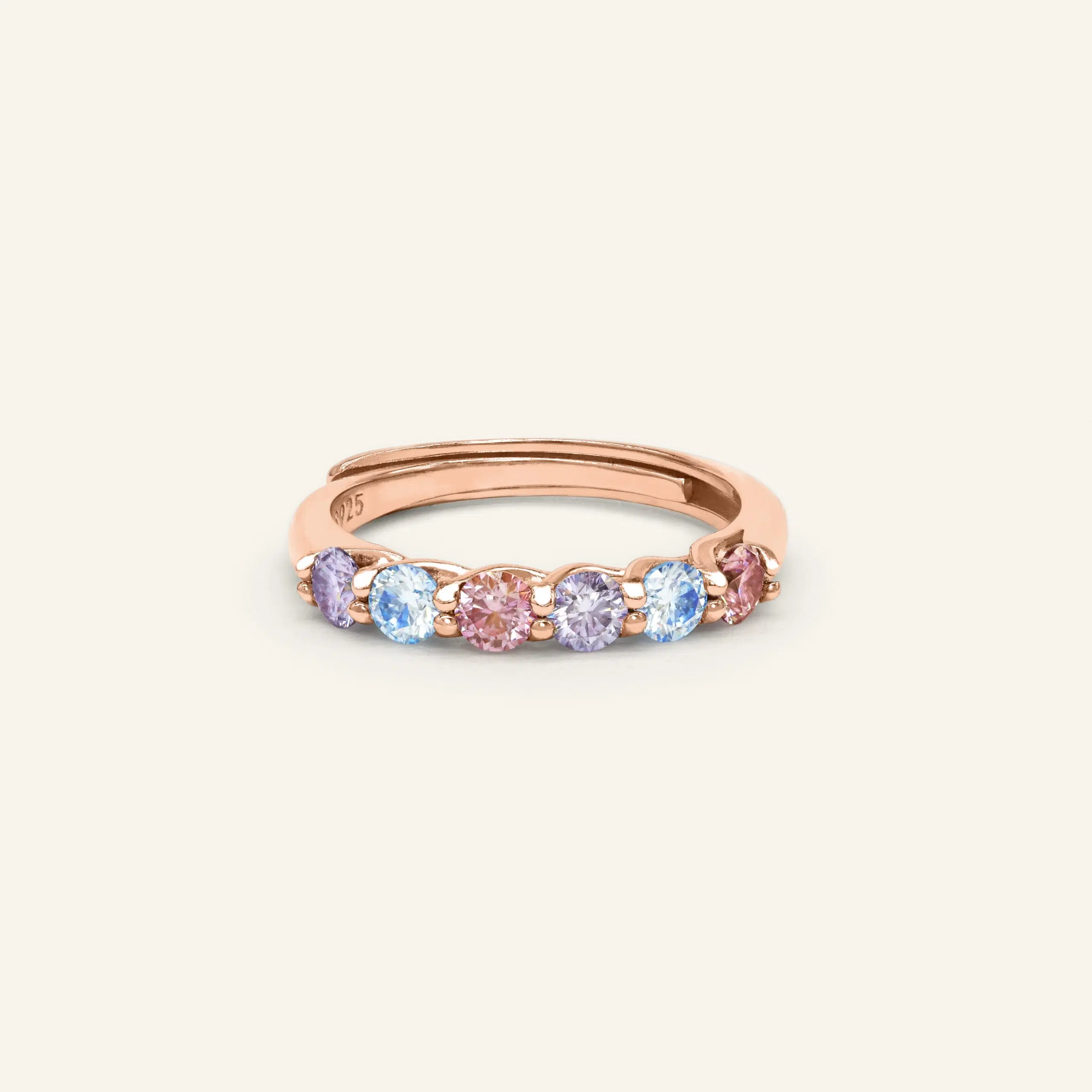 Entwine Eternity Band by ElateMarshmellow Rose Gold Vermeil scaled