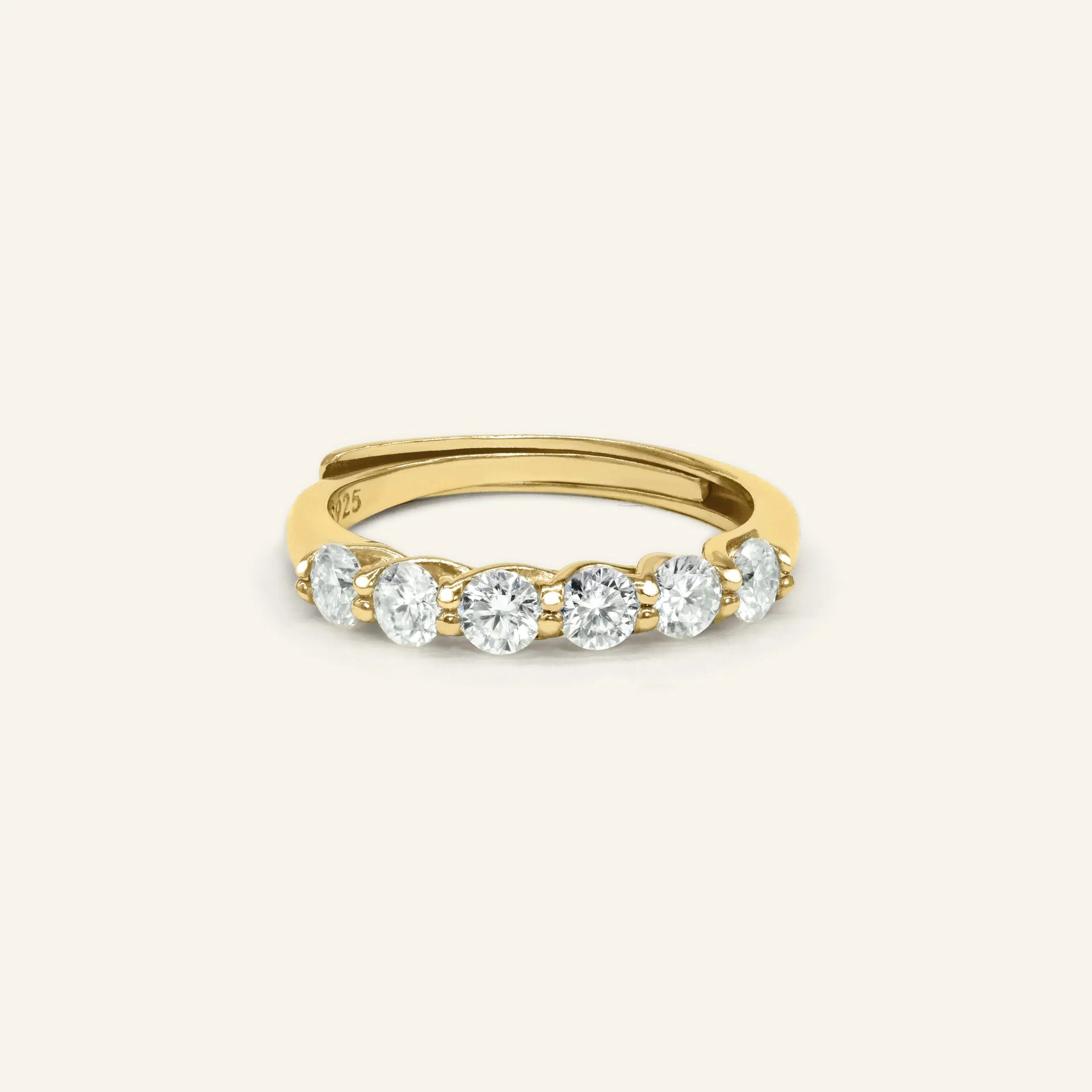 Entwine Eternity Band by ElateWhite Yellow Gold Vermeil scaled