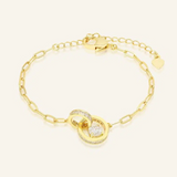 Interlocking Rings Bracelet – Yellow Gold