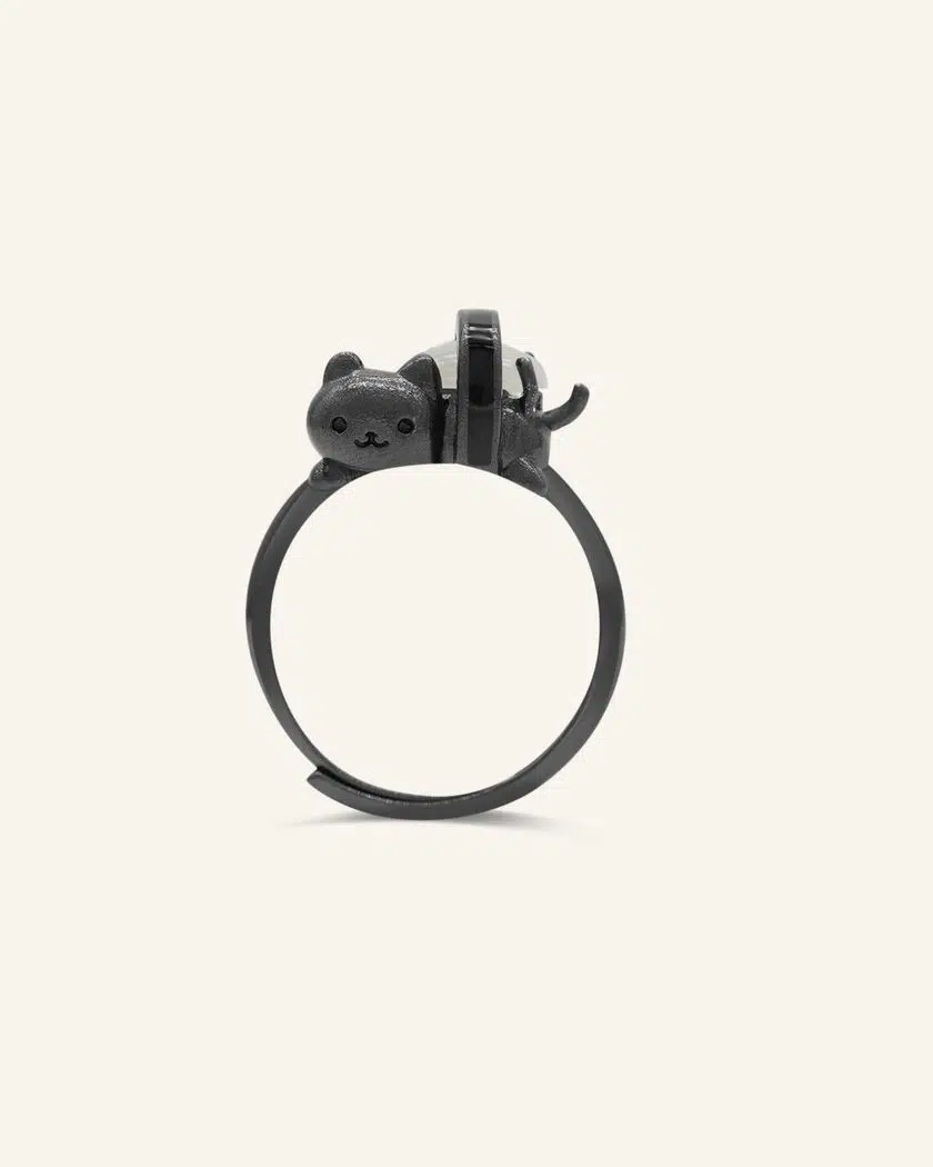 Maki Meow Sushi Ring Black Gold