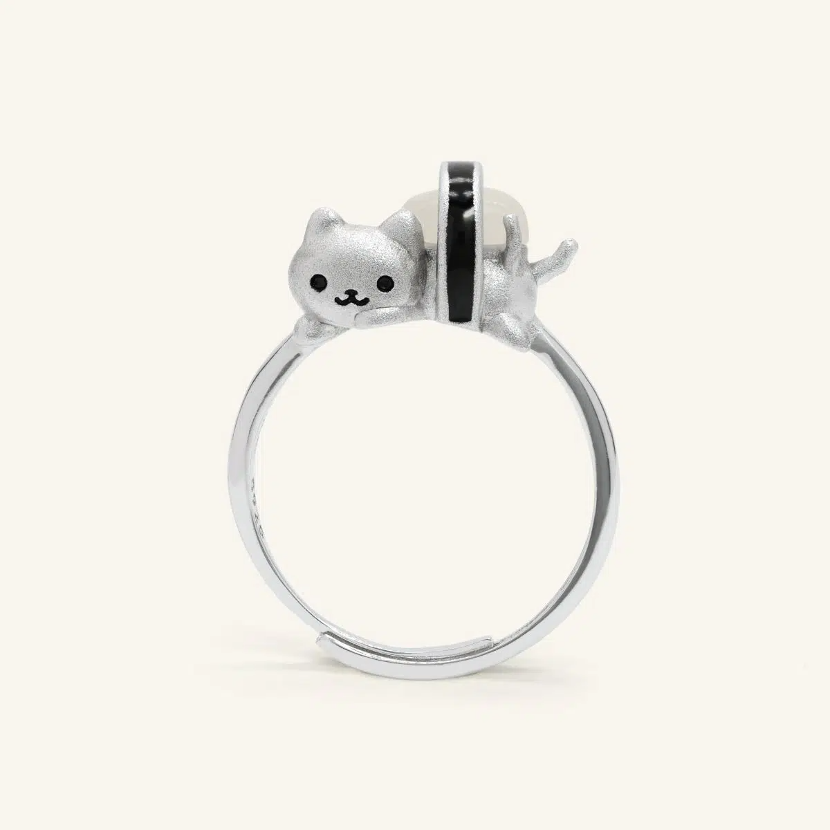 Maki Meow Sushi Ring Silver scaled