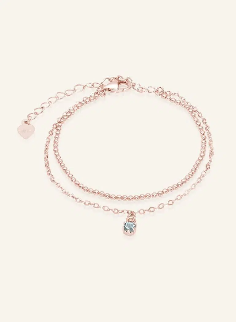 Petite Layering Bracelet Spinel – Rose Gold
