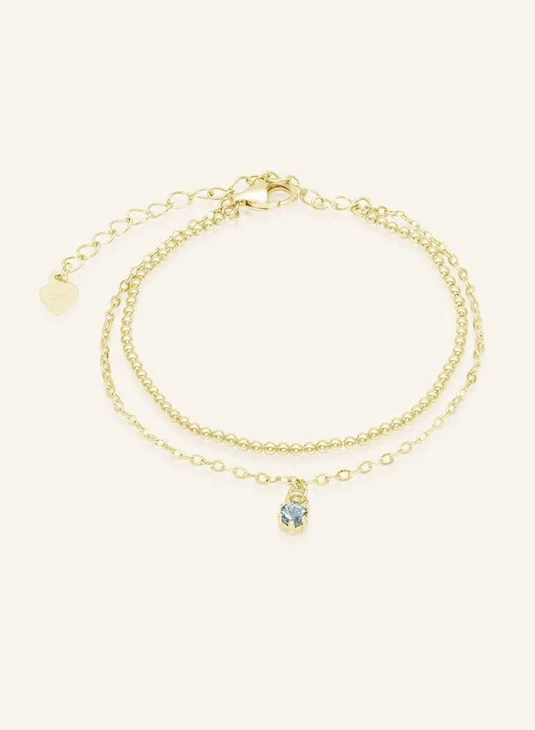 Petite Layering Bracelet Spinel – Yellow Gold