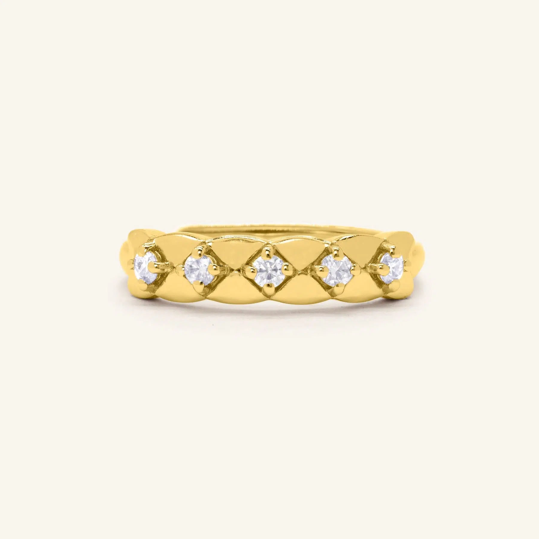 Quilted Ring by Elate Yellow Gold Vermeil