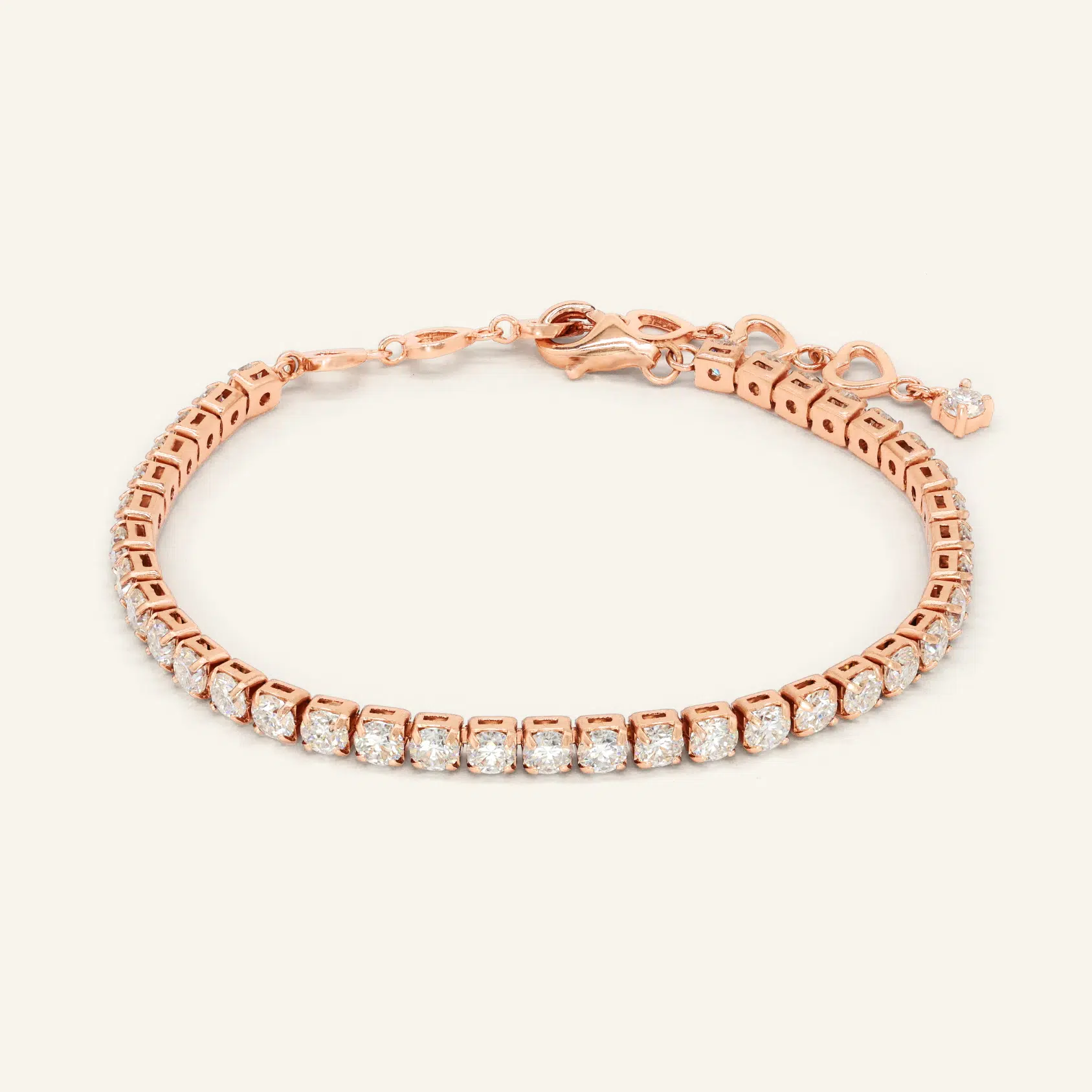 Tennis Bracelet by Elate Rose Gold Vermeil