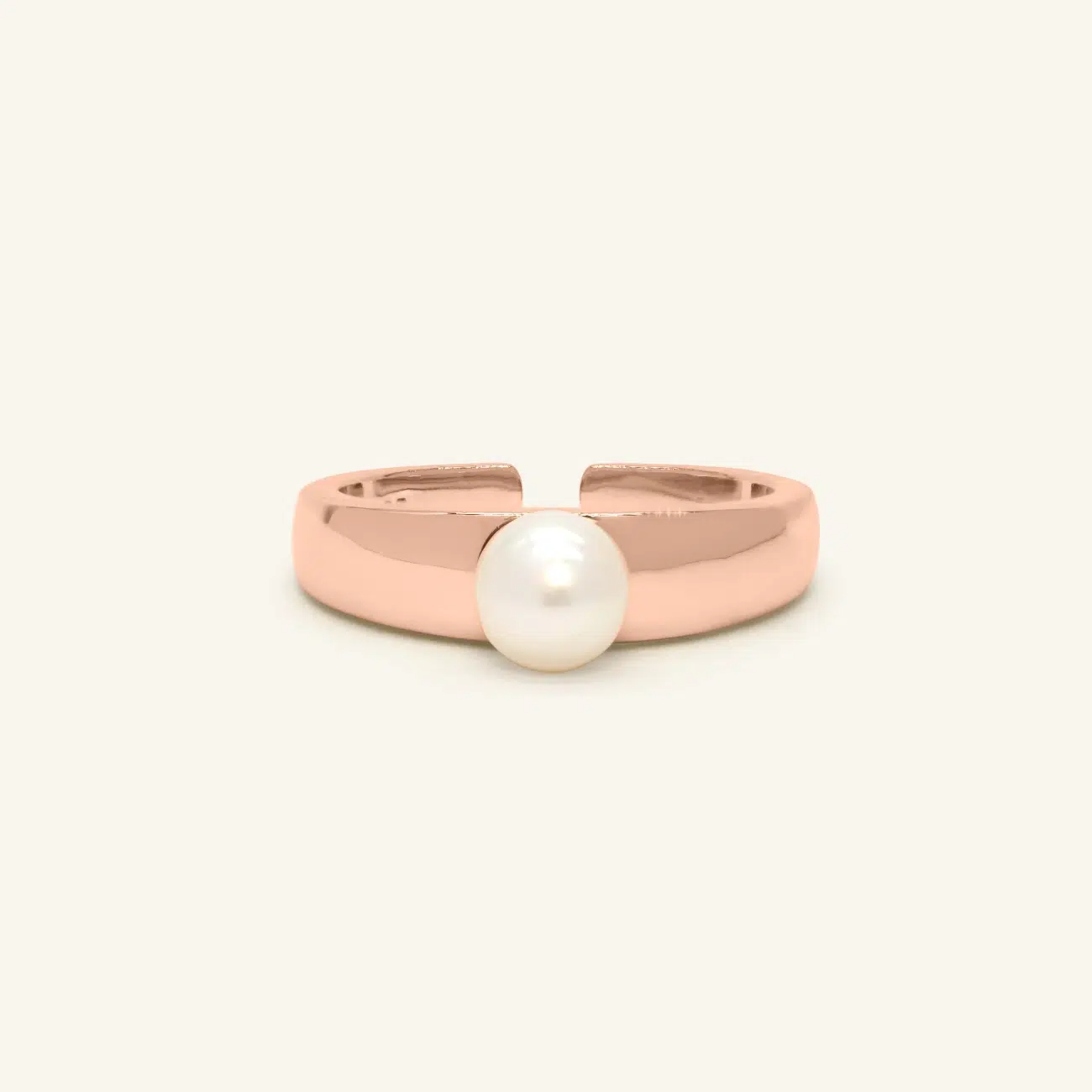 Thick Pearl Band Rose Gold