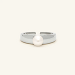 Thick Pearl Band Silver