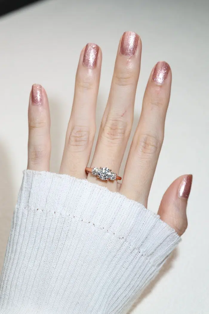 Trilogy Moissanite Ring Model