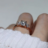 Trilogy Moissanite Ring Model2