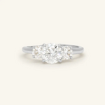 Trilogy Moissanite Ring Silver1