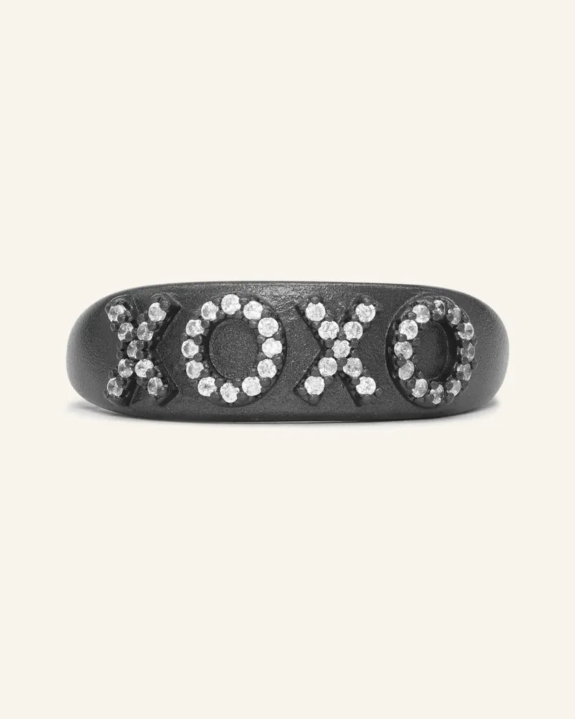 XOXO Ring Black Gold